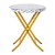 Flash Furniture FV-FWA085-NVY-WHT-GG 3 Piece Indoor/Outdoor Foldable French Bistro Set PE Rattan Back, Seat and Table Top, Navy/White addl-10