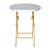 Flash Furniture FV-FWA085-NVY-WHT-GG 3 Piece Indoor/Outdoor Foldable French Bistro Set PE Rattan Back, Seat and Table Top, Navy/White addl-11