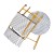 Flash Furniture FV-FWA085-NVY-WHT-GG 3 Piece Indoor/Outdoor Foldable French Bistro Set PE Rattan Back, Seat and Table Top, Navy/White addl-12