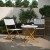 Flash Furniture FV-FWA085-NVY-WHT-GG 3 Piece Indoor/Outdoor Foldable French Bistro Set PE Rattan Back, Seat and Table Top, Navy/White addl-6