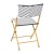 Flash Furniture FV-FWA085-NVY-WHT-GG 3 Piece Indoor/Outdoor Foldable French Bistro Set PE Rattan Back, Seat and Table Top, Navy/White addl-8
