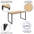 Flash Furniture GC-GF156-12-MAP-BK-GG Industrial Modern Office Home Office Desk, 47" Long, Maple/Black addl-3