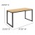 Flash Furniture GC-GF156-12-MAP-BK-GG Industrial Modern Office Home Office Desk, 47" Long, Maple/Black addl-4