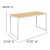 Flash Furniture GC-GF156-12-MAP-WH-GG Industrial Modern Office Home Office Desk, 47" Long, Maple/White  addl-4