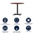 Flash Furniture GC-M-BLK-15-CHR-GG 36" Round Multi-Purpose Cherry Conference Table addl-10