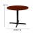 Flash Furniture GC-M-BLK-15-CHR-GG 36" Round Multi-Purpose Cherry Conference Table addl-4