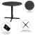Flash Furniture GC-M-BLK-15-GRY-GG 36" Round Multi-Purpose Rustic Gray Conference Table addl-3