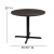 Flash Furniture GC-M-BLK-15-GRY-GG 36" Round Multi-Purpose Rustic Gray Conference Table addl-4