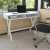 Flash Furniture GC-MBLK61-WH-GG White Home Office Writing Computer Desk with Open Storage Compartments addl-1