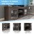 Flash Furniture GC-MBLK65-BK-GG 65" Black Wash TV Stand with Full Glass Doors up to 80" TVs addl-3