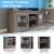 Flash Furniture GC-MBLK65-GY-GG 65" Gray Wash Oak TV Stand with Full Glass Doors up to 80" TVs addl-3