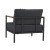 Flash Furniture GM-201027-1S-CH-GG Black Aluminum Frame Patio Chair with Teak Arm Accents and Charcoal Cushions addl-5