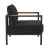 Flash Furniture GM-201027-1S-CH-GG Black Aluminum Frame Patio Chair with Teak Arm Accents and Charcoal Cushions addl-7