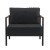 Flash Furniture GM-201027-1S-CH-GG Black Aluminum Frame Patio Chair with Teak Arm Accents and Charcoal Cushions addl-8