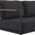 Flash Furniture GM-201027-2S-CH-GG Black Aluminum Frame Loveseat with Teak Arm Accents and Charcoal Cushions addl-6