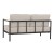 Flash Furniture GM-201027-2S-GY-GG Black Aluminum Frame Loveseat with Teak Arm Accents and Beige Cushions addl-5