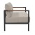 Flash Furniture GM-201027-2S-GY-GG Black Aluminum Frame Loveseat with Teak Arm Accents and Beige Cushions addl-7