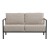 Flash Furniture GM-201027-2S-GY-GG Black Aluminum Frame Loveseat with Teak Arm Accents and Beige Cushions addl-8