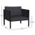 Flash Furniture GM-201108-1S-CH-GG Black Steel Frame Patio Chair with Charcoal Cushions & Storage Pockets addl-4