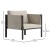 Flash Furniture GM-201108-1S-GY-GG Black Steel Frame Patio Chair with Beige Cushions & Storage Pockets addl-4