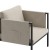 Flash Furniture GM-201108-1S-GY-GG Black Steel Frame Patio Chair with Beige Cushions & Storage Pockets addl-6