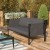 Flash Furniture GM-201108-2S-CH-GG Black Steel Frame Loveseat with Charcoal Cushions & Storage Pockets addl-1