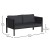 Flash Furniture GM-201108-2S-CH-GG Black Steel Frame Loveseat with Charcoal Cushions & Storage Pockets addl-4