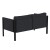 Flash Furniture GM-201108-2S-CH-GG Black Steel Frame Loveseat with Charcoal Cushions & Storage Pockets addl-5
