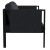 Flash Furniture GM-201108-2S-CH-GG Black Steel Frame Loveseat with Charcoal Cushions & Storage Pockets addl-7