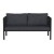 Flash Furniture GM-201108-2S-CH-GG Black Steel Frame Loveseat with Charcoal Cushions & Storage Pockets addl-8