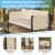 Flash Furniture GM-201108-2S-GY-GG Black Steel Frame Loveseat with Beige Cushions & Storage Pockets addl-3