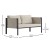 Flash Furniture GM-201108-2S-GY-GG Black Steel Frame Loveseat with Beige Cushions & Storage Pockets addl-4