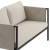 Flash Furniture GM-201108-2S-GY-GG Black Steel Frame Loveseat with Beige Cushions & Storage Pockets addl-6