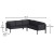 Flash Furniture GM-201108-SEC-CH-GG Black Steel Frame Sectional with Charcoal Cushions and Storage Pockets addl-4