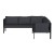 Flash Furniture GM-201108-SEC-CH-GG Black Steel Frame Sectional with Charcoal Cushions and Storage Pockets addl-8