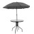 Flash Furniture GM-202012-BK-GG 6 Piece Black Patio Garden Set with Umbrella, Table and 4 Folding Chairs addl-14