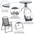 Flash Furniture GM-202012-BK-GG 6 Piece Black Patio Garden Set with Umbrella, Table and 4 Folding Chairs addl-4