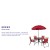 Flash Furniture GM-202012-RD-GG 6 Piece Red Patio Garden Set with Umbrella, Table and 4 Folding Chairs addl-3