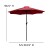 Flash Furniture GM-402003-RED-GG Red 9 Ft. Round Umbrella, 1.5" Diameter Aluminum Pole - Crank and Tilt Function addl-5