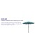 Flash Furniture GM-402003-TL-GG Teal 9 Ft. Round Umbrella, 1.5" Diameter Aluminum Pole - Crank and Tilt Function addl-3