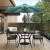 Flash Furniture GM-402003-TL-GG Teal 9 Ft. Round Umbrella, 1.5" Diameter Aluminum Pole - Crank and Tilt Function addl-6