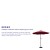 Flash Furniture GM-402003-UB19B-RED-GG Red 9 Ft. Round Umbrella - Crank and Tilt Function. Standing Umbrella Base addl-3