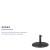 Flash Furniture GM-UB19-BZ-GG Universal Black Cement Patio Umbrella Base with Weatherproof Plastic Polymer Coating - 19.25" Diameter addl-3
