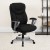 Flash Furniture GO-1534-BK-FAB-GG Big & Tall 400 lb. Black Fabric Executive Ergonomic Office Chair with Adjustable Arms addl-1