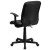 Flash Furniture GO-1691-1-BK-A-GG Mid-Back Black Quilted Vinyl Swivel Task Office Chair with Arms addl-7