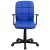 Flash Furniture GO-1691-1-BLUE-A-GG Mid-Back Blue Quilted Vinyl Swivel Task Office Chair with Arms addl-10