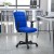 Flash Furniture GO-1691-1-BLUE-A-GG Mid-Back Blue Quilted Vinyl Swivel Task Office Chair with Arms addl-1