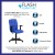 Flash Furniture GO-1691-1-BLUE-A-GG Mid-Back Blue Quilted Vinyl Swivel Task Office Chair with Arms addl-3