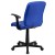 Flash Furniture GO-1691-1-BLUE-A-GG Mid-Back Blue Quilted Vinyl Swivel Task Office Chair with Arms addl-7