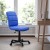 Flash Furniture GO-1691-1-BLUE-GG Mid-Back Blue Quilted Vinyl Swivel Task Office Chair addl-1